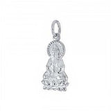 Sterling Silver Double Side Guanyin PendantAnd Length 1 inchAnd Width 11.5mm