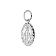 Load image into Gallery viewer, Sterling Silver Diamond Cut Virgin Mary Miraculous Medal Pendant