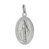 Sterling Silver Virgin Mary Miraculous Medal Pendant