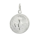 Sterling Silver Holy Spirit Medal Pendant Height-1 2/8inch, Diameter-20inch