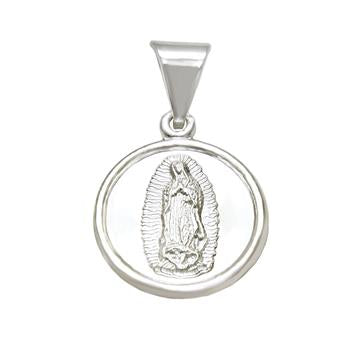 Sterling Silver Medal Lady Of Guadalupe Pendant