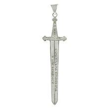 Load image into Gallery viewer, Sterling Silver Sword Of Saint Michael Pendant