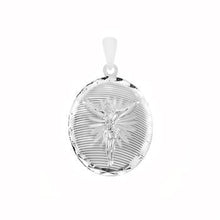Load image into Gallery viewer, Sterling Silver Oval D/C Medal Jesus Christ Pendant