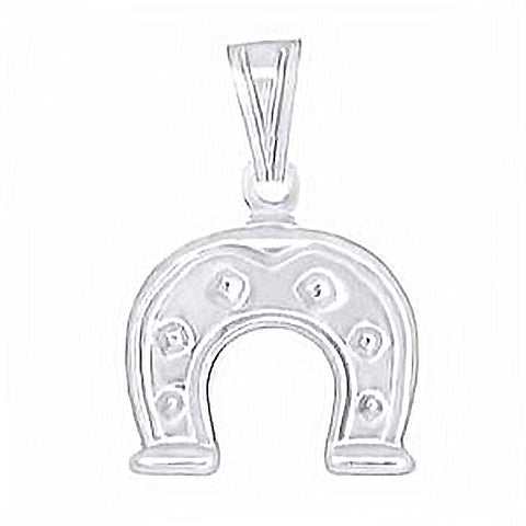 Sterling Silver Horseshoe Pendant with Pendant Dimension of 17MMx22.23MM