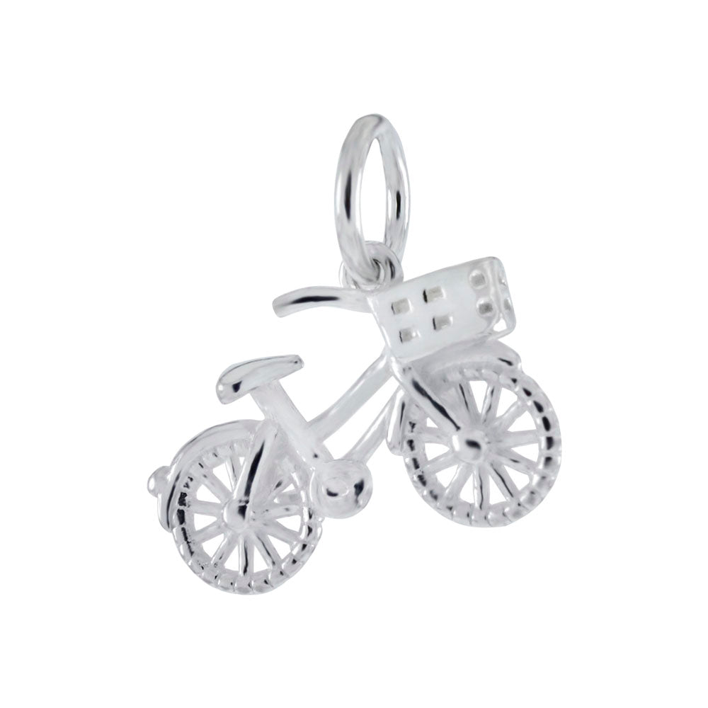 Sterling Silver Bicycle Charm Pendant