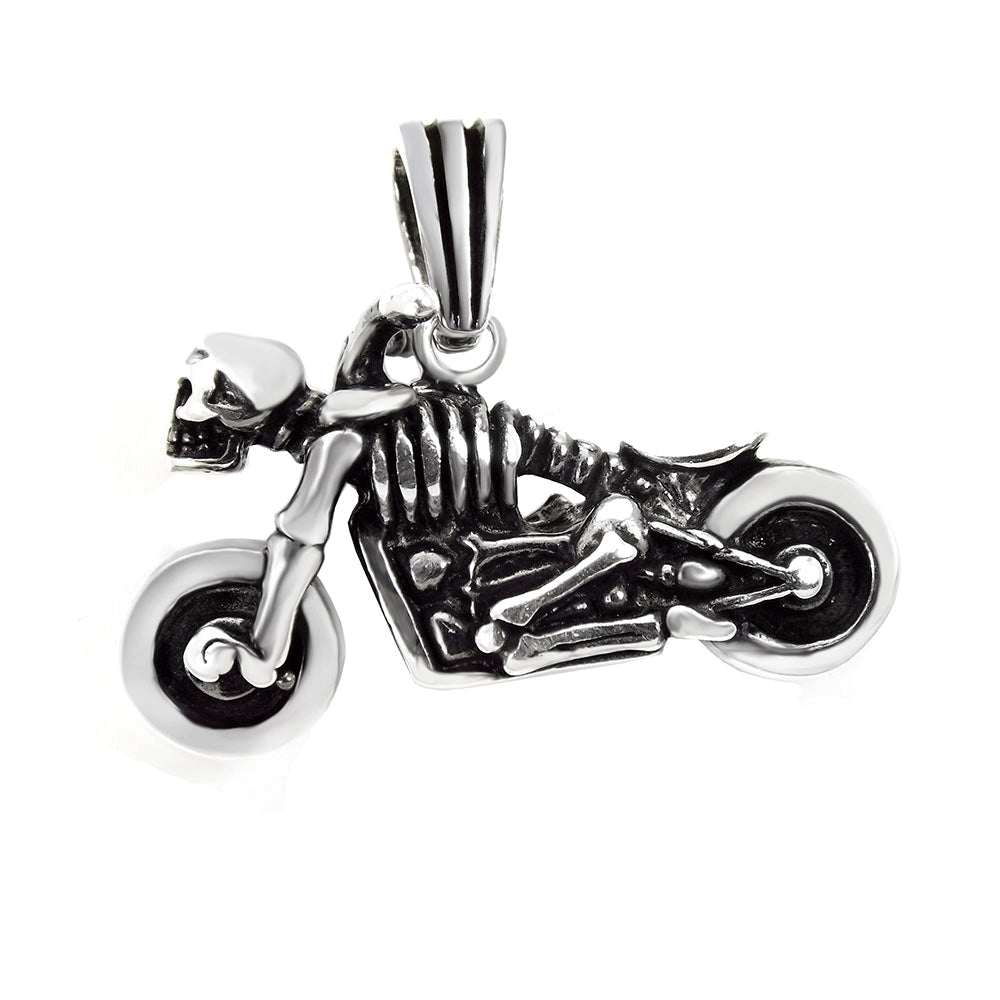 Sterling Silver Ghost Rider Oxidized Pendant