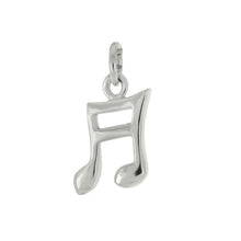 Load image into Gallery viewer, Sterling Silver High Polish Musical Note Pendant