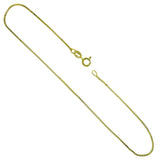 Sterling Silver Gold Plated D/C Box Chain Anklet