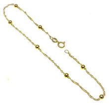 Load image into Gallery viewer, Sterling Silver Gold Plated Singapore Bead Gold Plated Anklet