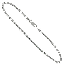 Load image into Gallery viewer, Sterling Silver Italian Fancy Diamon Cut Valentin Anklet