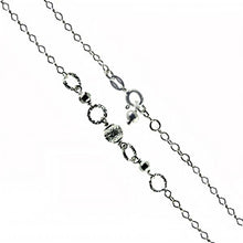 Load image into Gallery viewer, Italian Sterling Silver Fancy Rolo Chain Anklet with Springring Clasp ClosureAnd Anklet Width of 2.5MM and Adjustable Length of 254MM to 279.4MM