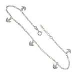 Italian Sterling Silver Angel Charms Dangle AnkletAnd Length 10 inch