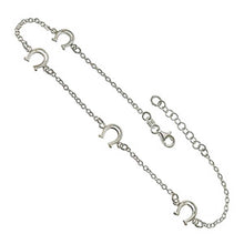 Load image into Gallery viewer, Italian Sterling Silver Horseshoes AnkletAnd Length 10 inch