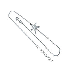 Load image into Gallery viewer, Stylish Sterling Silver Starfish Anklet with Anklet Length of 10  Plus Extension of 1  with Spring Ring Clasp