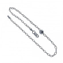 Load image into Gallery viewer, Fashionable Sterling Silver Rolo Anklet with Bead and Anklet Length of 10 And Lobster Claw Clasp