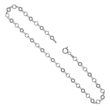 Load image into Gallery viewer, Italian Sterling Silver Rolo With  Round Disc AnkletAnd Length 10 inchesAnd Width 4mm
