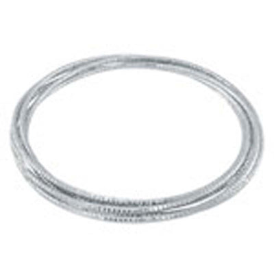 Sterling Silver Rhodium Plated 5 Pieces of Diamond Cut Bangle with Bangle Diameter of 69.85MM and a Width of 1.8MM for each Piece