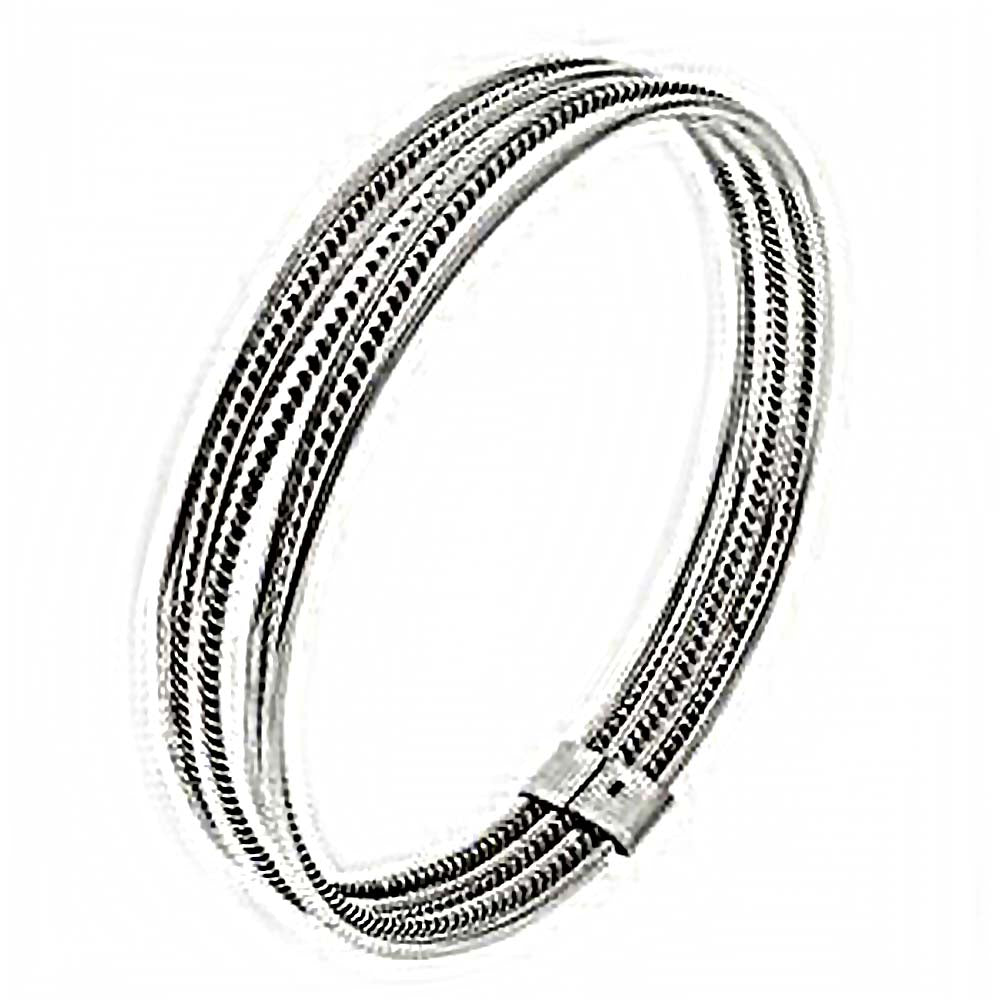 Sterling Silver 7-Day Bangle Bracelet And Width 10mmAnd Diameter 62mm