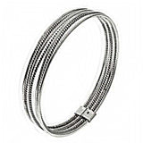 Sterling Silver 7-Day Bangle Bracelet And Width 10mmAnd Diameter 62mm