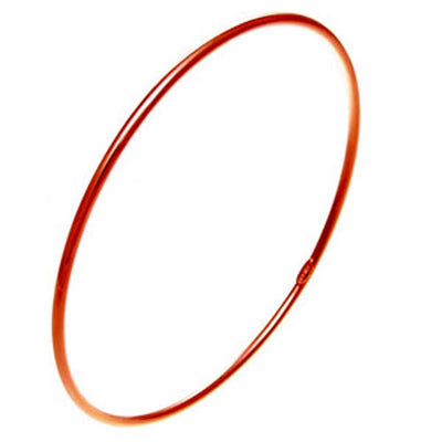 Italian Sterling Silver Rose Gold Plated Bangle with Bangle Diameter of 65MM and Bangle Width of 2MM