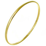 Italian Sterling Silver Gold Plated Bangle with Bangle Diameter of 65MM and Bangle Width of 4Mm