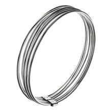 Load image into Gallery viewer, Sterling Silver High Polished Seven Day Bangle Bracelet