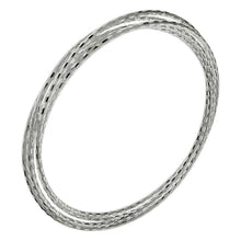 Load image into Gallery viewer, Italian Sterling Silver Five Stacking Diamond Cut Bangle