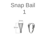 Sterling Silver Jewelry-Finding Snap-Bail For Pendant