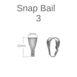 Sterling Silver Jewelry-Finding Snap-Bail For Pendant