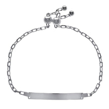 Load image into Gallery viewer, Sterling Silver Anchor D/C With Engravable Bar ID Bracelet - silverdepot