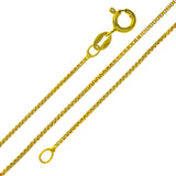 Sterling Silver Box Diamond cut Gold Plated Chain