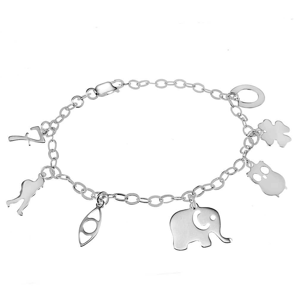 Sterling Silver Lucky Charms Bracelet