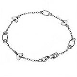 Italian Sterling Silver Fancy Heart Bracelet with Bracelet Length of 7.5  and Lobster Clasp Closure