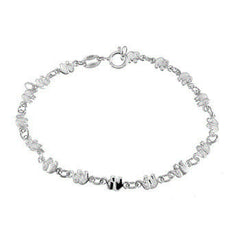 Sterling Silver Small Elephants Bracelet