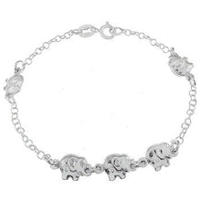 Load image into Gallery viewer, Italian Sterling Silver Elephant Bracelet