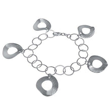 Load image into Gallery viewer, Italian Sterling Silver Round Charm Bracelet with Bracelet Dimension of 10MMx177.8MM