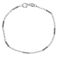 Load image into Gallery viewer, Sterling Silver Italian Design Diamond Cut Bracelet with Bracelet Width of 2MM