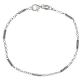 Sterling Silver Italian Design Diamond Cut Bracelet with Bracelet Width of 2MM