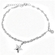 Load image into Gallery viewer, Sterling Silver Dangle D/C Star-Small Bezel CZ Rhodium Bracelet