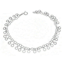 Load image into Gallery viewer, Italian Sterling Silver Dangle Circle Heart Bracelet