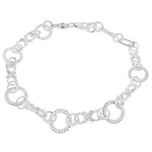 Load image into Gallery viewer, Italian Sterling Silver Fancy Bracelet