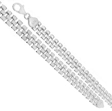 Load image into Gallery viewer, Sterling Silver Stampato Bracelet Length-7inch, Width-9mm