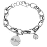 Sterling Silver Oval Link Engravable Bracelet Length-7inch, Width-8.2mm