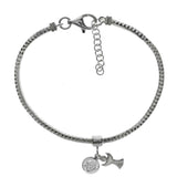 Italian Sterling Silver Angel Bracelet with Bracelet Length of 7  and Length Extension of 1 And Lobster Clasp