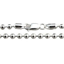 Load image into Gallery viewer, Sterling Silver Italian Bead 400-4mm Chain with Lobster Clasp Closure