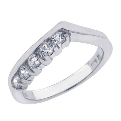 Sterling Silver Cubic Zirconia Band Ring