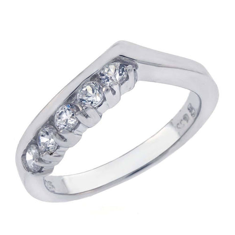 Sterling Silver Cubic Zirconia Band Ring