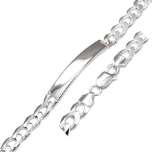 Load image into Gallery viewer, Sterling Silver Italian Curb 220-9MM ID Bracelet with Lobster Clasp Closure