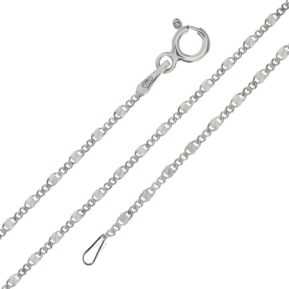 Sterling Silver Italian Fancy Curb Chain