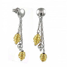 Load image into Gallery viewer, Sterling Silver Fancy Dangling Rhodium Italian Earrings